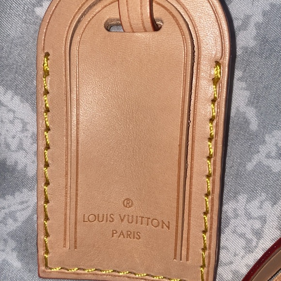 Authentic Louis Vuitton Vachetta Leather Luggage Tag - Picture 2 of 3